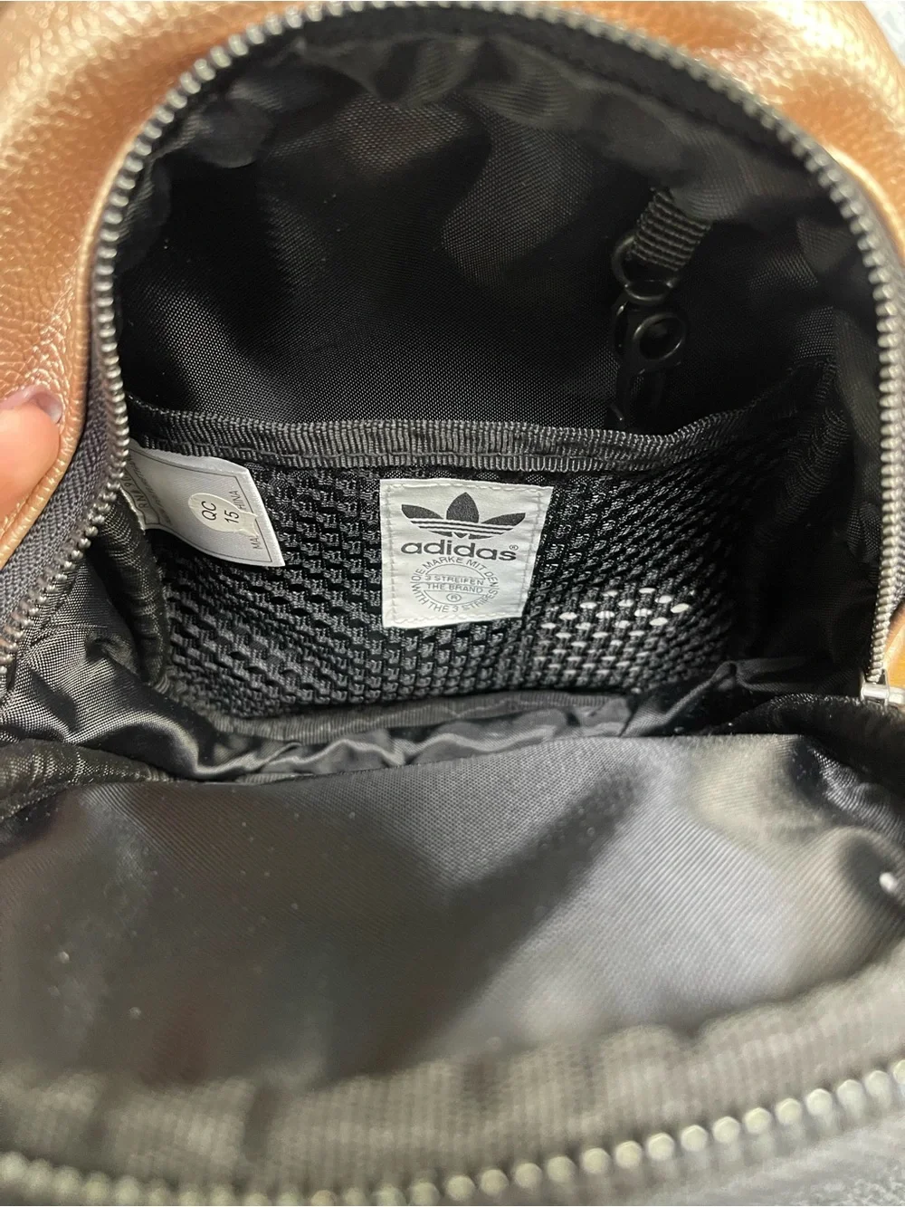 Adidas Unisex Metallic Rose Gold Mini Crossbody Bag